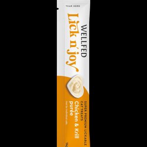 بستنی گربه طعم مرغ و میگو Wellfed Lick n' joy