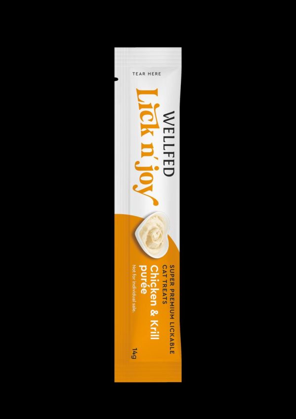 بستنی گربه طعم مرغ و میگو Wellfed Lick n' joy